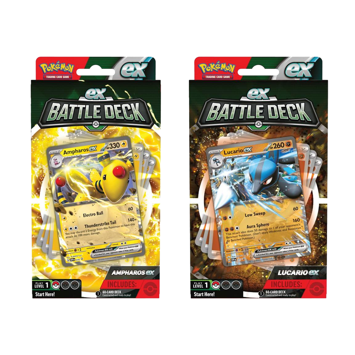 Pokémon TCG: Ampharos or Lucario ex Battle Deck