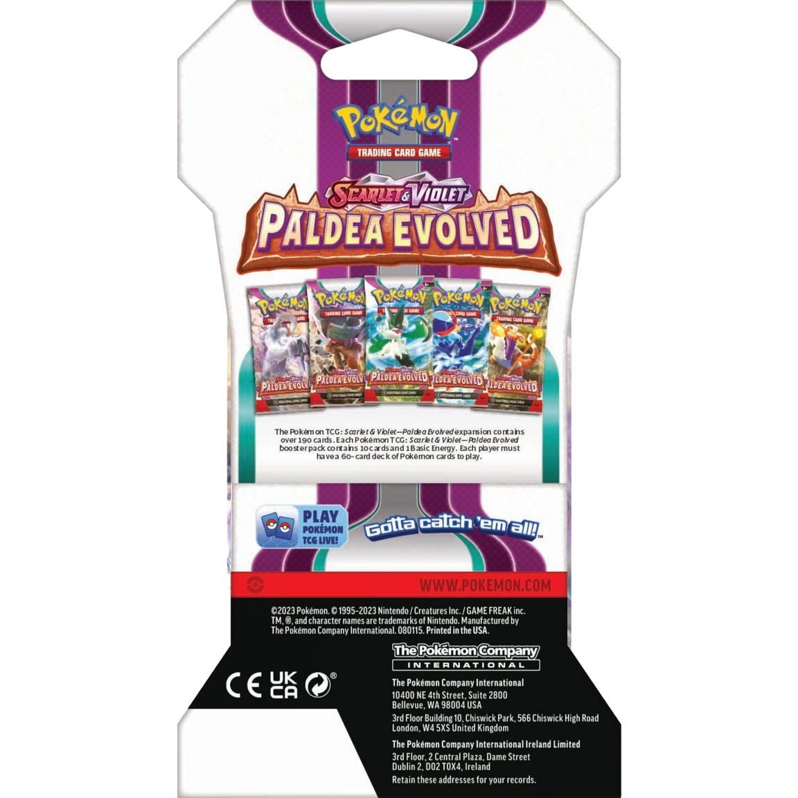 Pokémon TCG: Scarlet & Violet - Paldea Evolved Sleeved Booster Packs