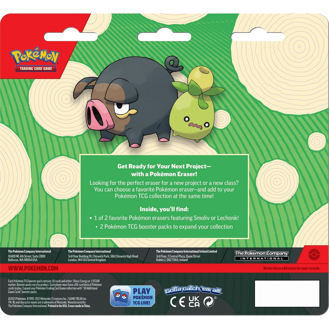 Pokémon TCG Back to School: Eraser Blister Pack (2023)