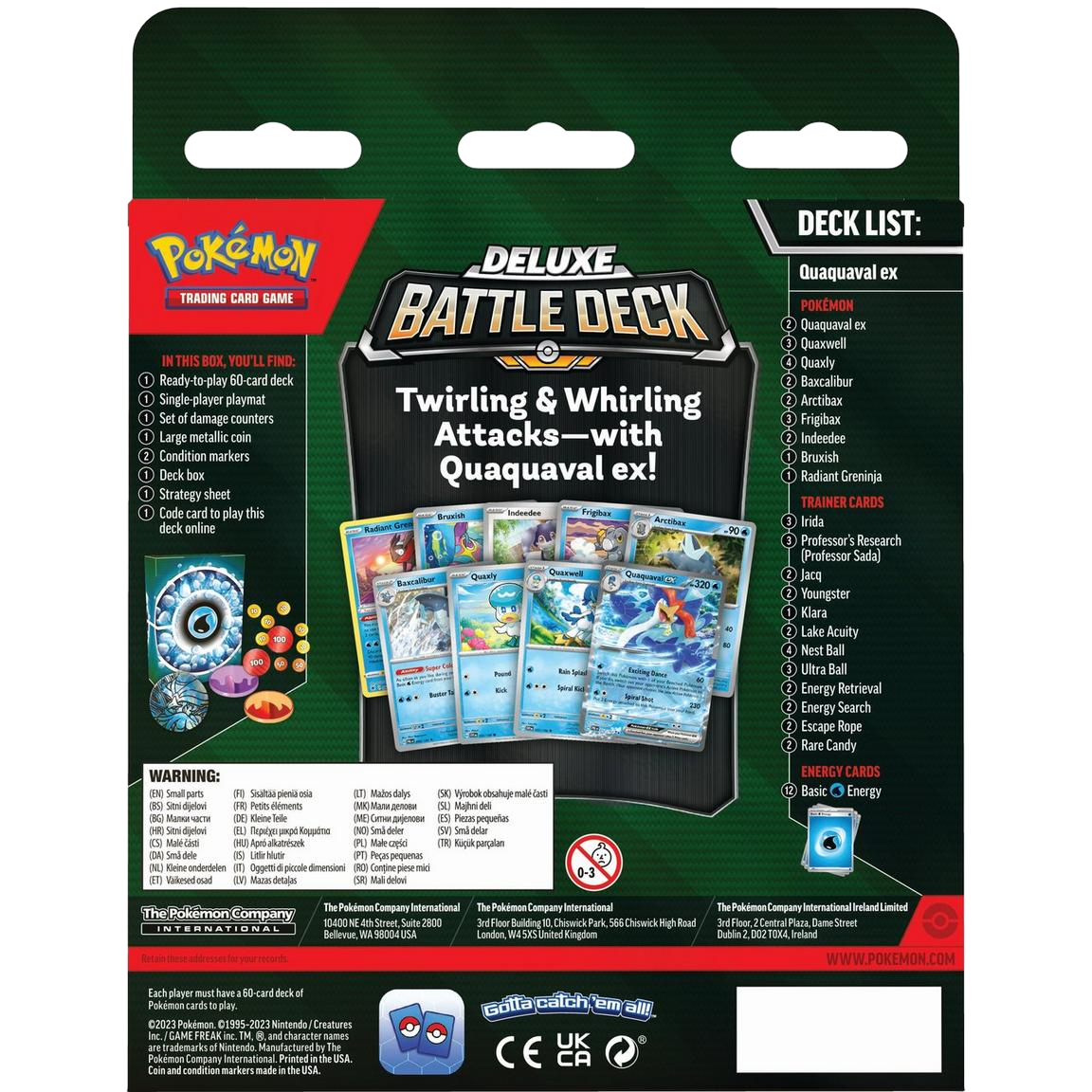 Pokémon TCG: Meowscarada ex or Quaquaval ex Deluxe Battle Deck