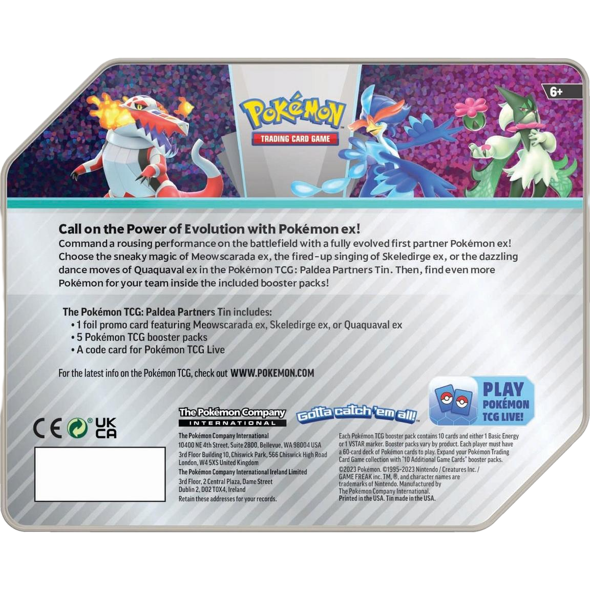 Pokémon: Paldea Partners Tins (5 Packs)