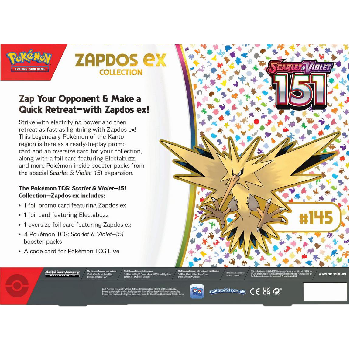 Pokémon TCG: Scarlet & Violet - 151 Collection - Zapdos ex