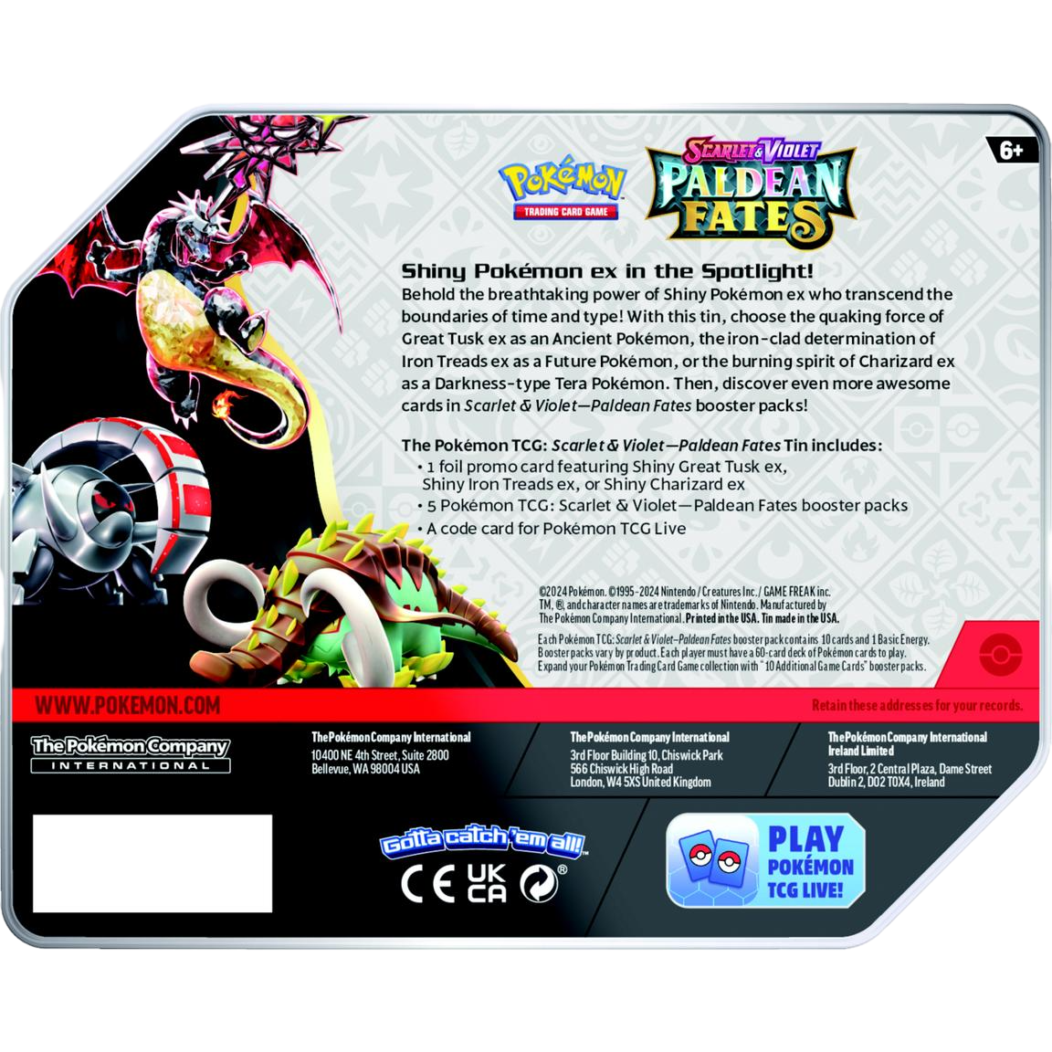 Pokémon TCG: Scarlet & Violet - Paldean Fates - Tins