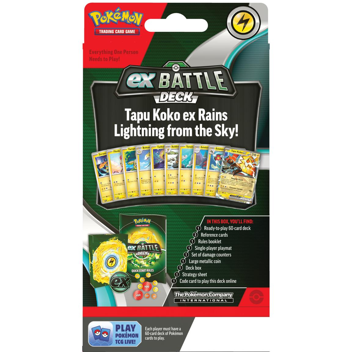 Pokémon TCG: Tapu Koko ex or Iron Leaves ex Battle Deck - PREORDER - RELEASE DATE 10/18/24