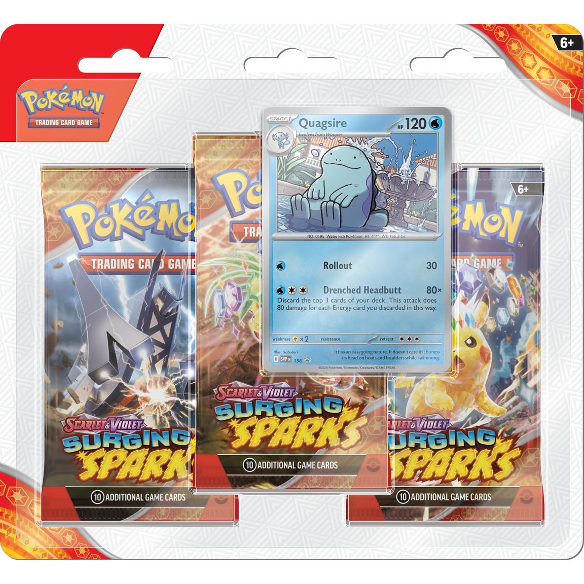 Surging Sparks 3-Pack Blister Packs & Cases - PREORDER - RELEASE DATE 11/08/24