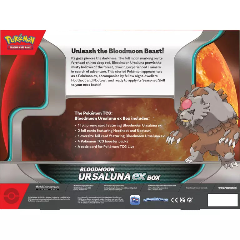 Pokémon TCG: Bloodmoon Ursaluna ex Box - PREORDER - RELEASE DATE 11/15/24