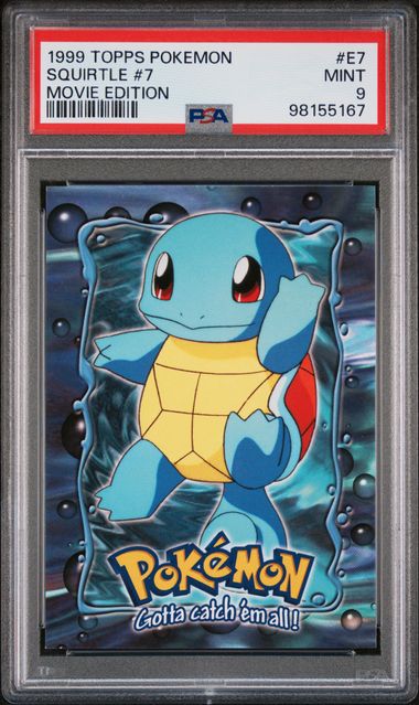 PSA (MINT 9) Squirtle #E7 - Topps Pokemon The Movie Edition (#98155167)