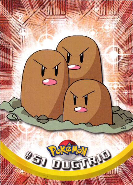 Dugtrio (51/76) [Topps Series 1 - TV Animation Edition]