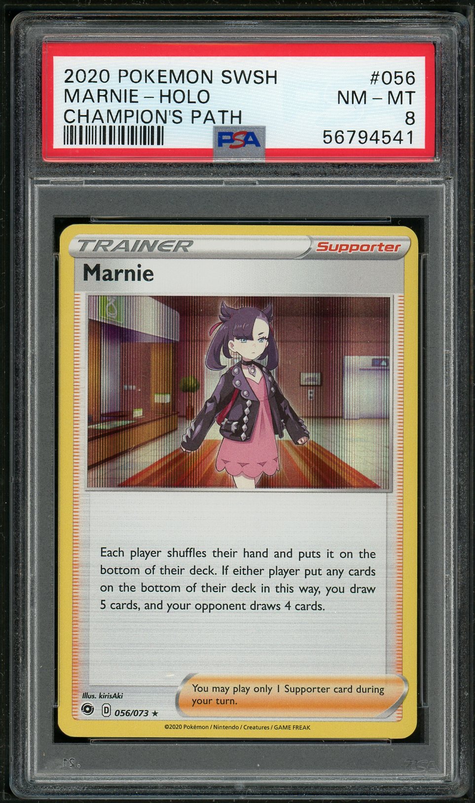 PSA (NM-MT 8) Marnie-holo #056 - Pokemon Sword & Shield Champion'S Path (#56794541)