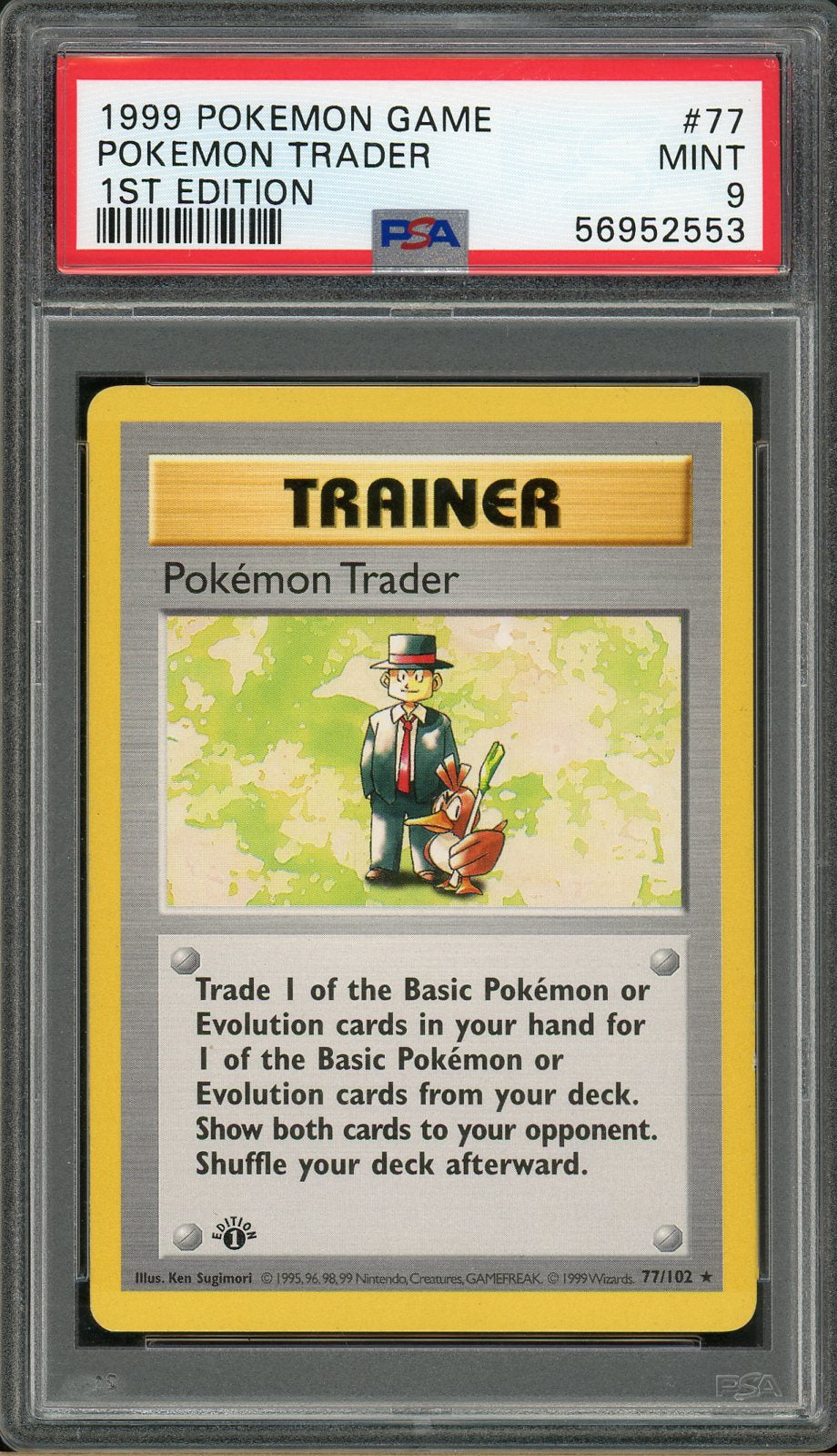 PSA (MINT 9) Pokemon Trader #77 - Pokemon Game (#56952553)