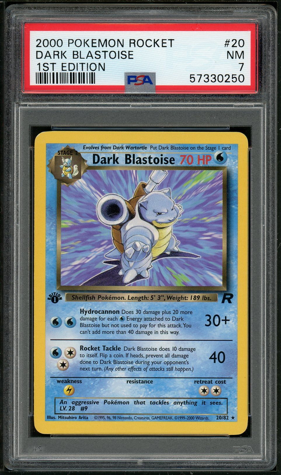 PSA (NM 7) Dark Blastoise (1st Edition) #20 - Pokemon Rocket (#5733025 Pokemon Plug PSA (NM 7) Dark Blastoise (1st Edition) #20 - Pokemon Rocket (#5733025 Pokemon Plug