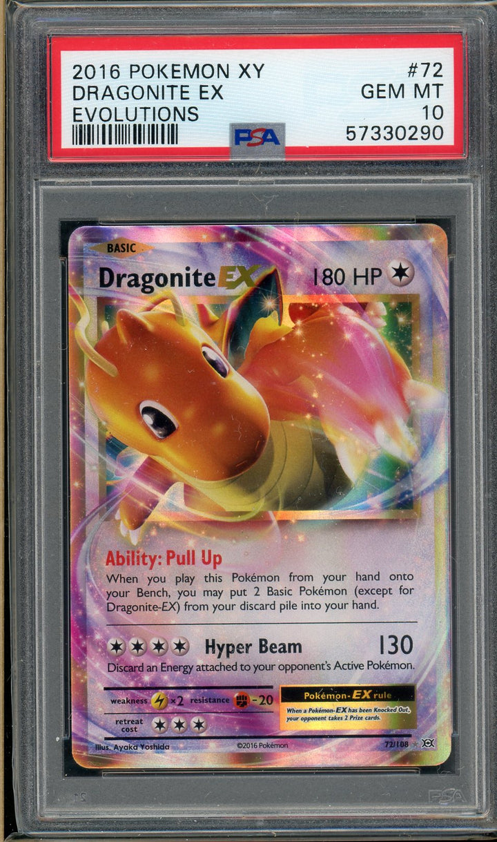 PSA (Gem MT 10) Dragonite Ex #72 - Pokemon Xy Evolutions (#57330290)