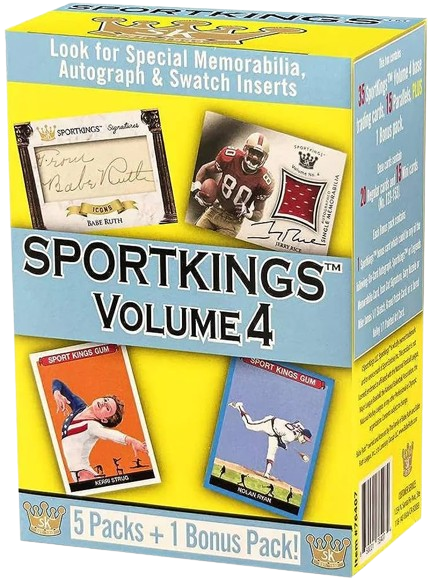 SPORTKINGS VOLUME 4 5 PACKS + 1 BONUS (AUTO) PACK HOBBY BLASTER BOX