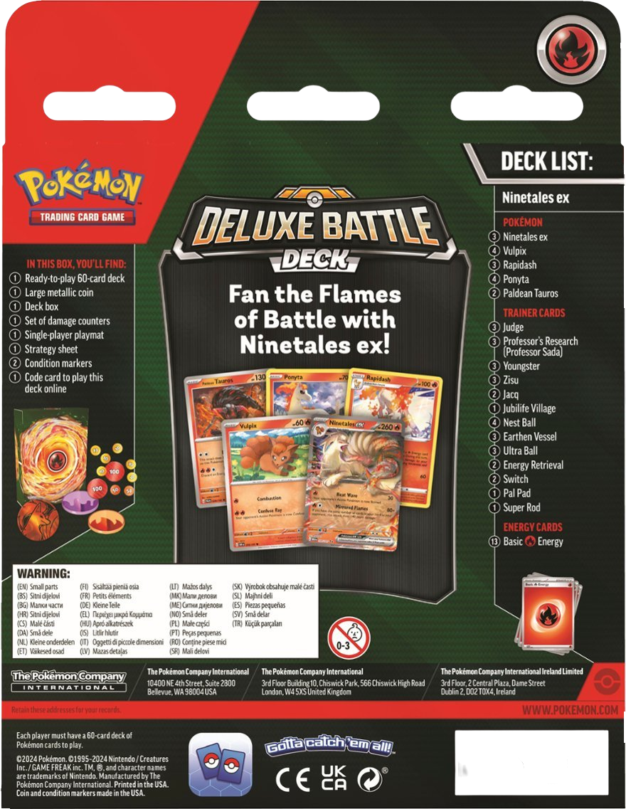 Pokémon TCG: Ninetales ex or Zapdos ex Deluxe Battle Deck – Pokemon Plug