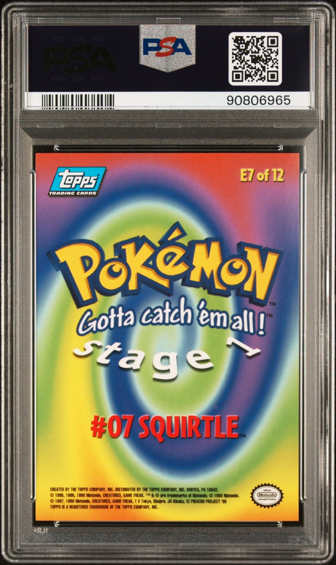 PSA (Gem MT 10) Squirtle #7 #E7 - Topps Pokémon The Movie Edition (#90806965)