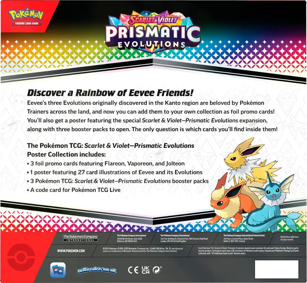 Pokémon TCG: Scarlet & Violet - Prismatic Evolutions - Poster Collection - PREORDER - RELEASE DATE 1/17/25