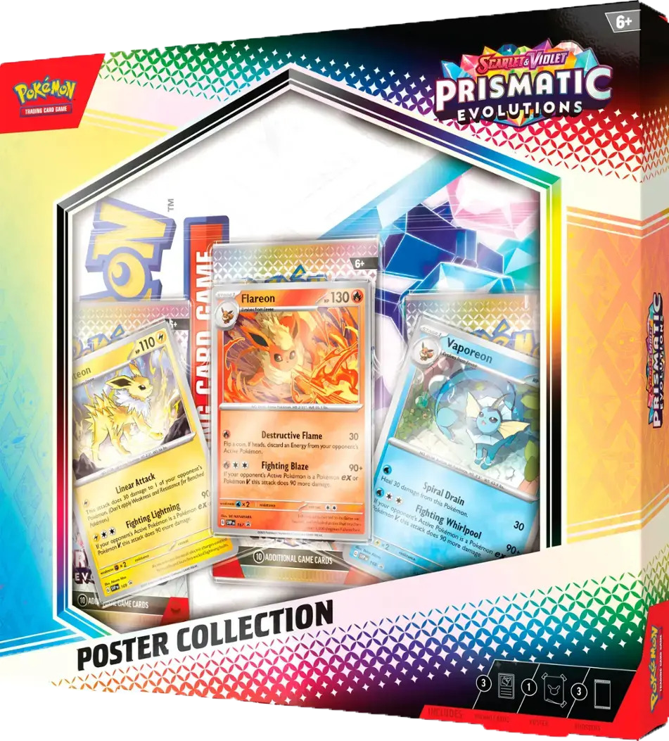 Pokémon TCG: Scarlet & Violet - Prismatic Evolutions - Poster Collection - PREORDER - RELEASE DATE 1/17/25