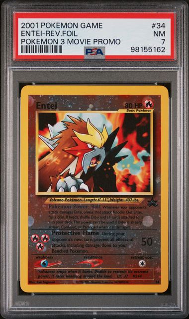 PSA (NM 7) Entei - Reverse Foil #34 - Pokemon Game Movie (#98155162)