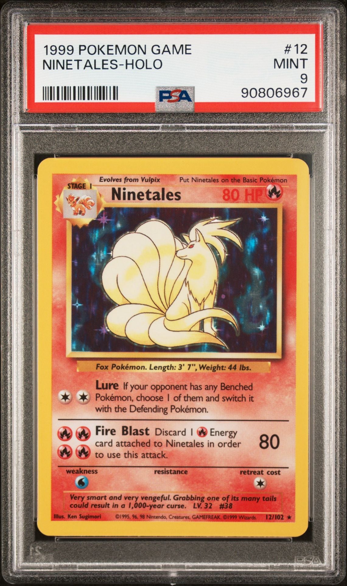 PSA (MINT 9) Ninetales - Holo #12 - Pokémon Game Base Set (#90806967)