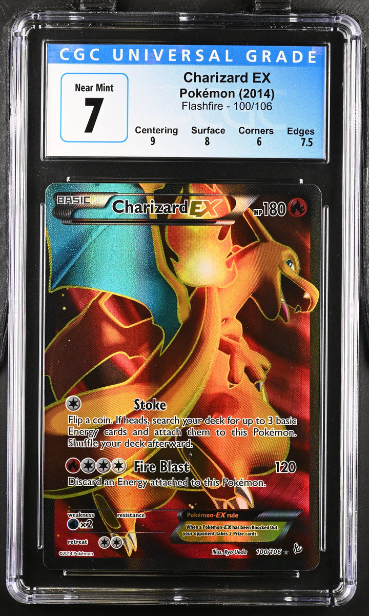 [CGC 7 - Near Mint] CHARIZARD EX #100 - Full Art - Flashfire (2014)