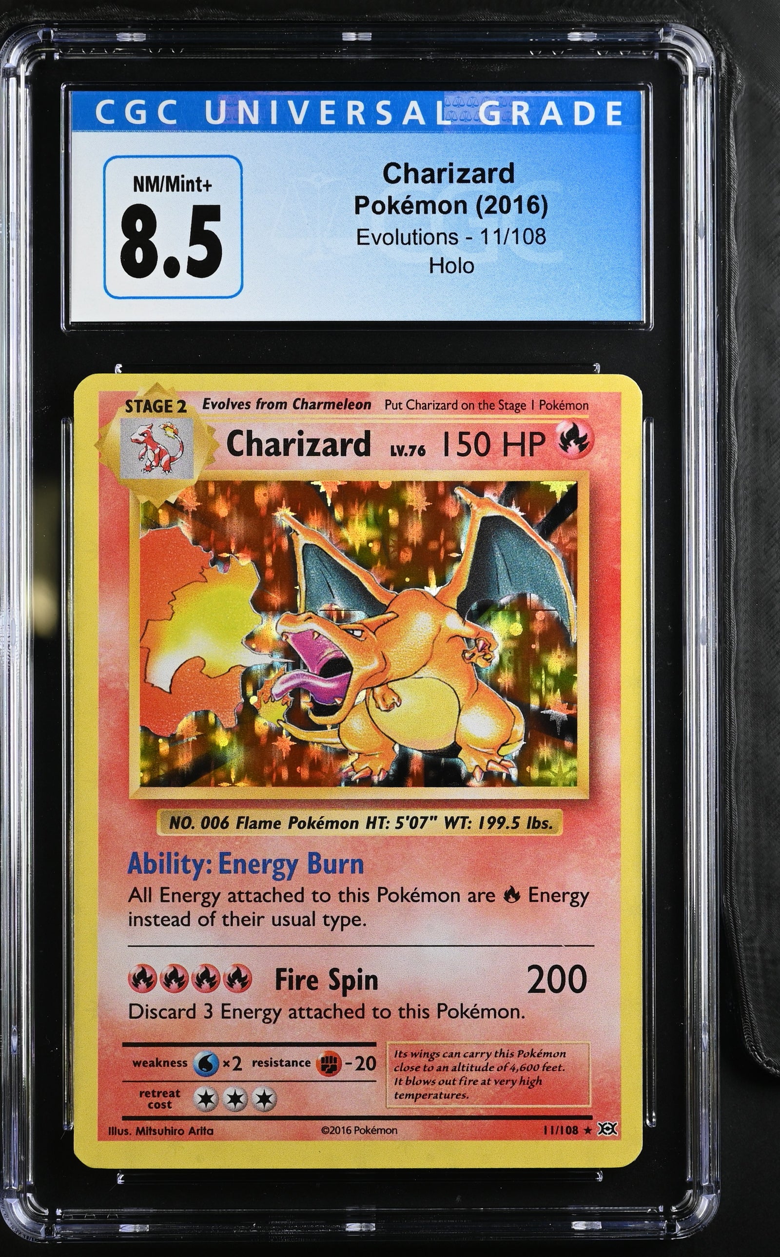 [CGC 8.5 - NM/Mint+] CHARIZARD #11 - Holo - XY Evolutions (2016)