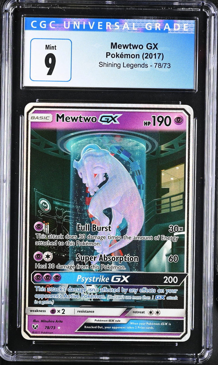 [CGC 9 - Mint] MEWTWO GX #78 - Shining Legends (2017)