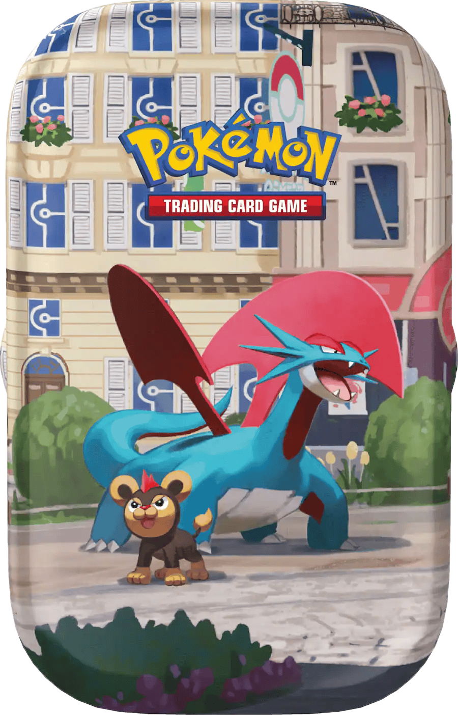 pokemon trading card tin box Prismatic Evolutions Mini 2 Pokmon TCG booster packs 1 sticker sheet A Pokmon art card showing the art from this Mini Tinyou can collect and combine all 5! Lumiose City Pokemon Mini Tin