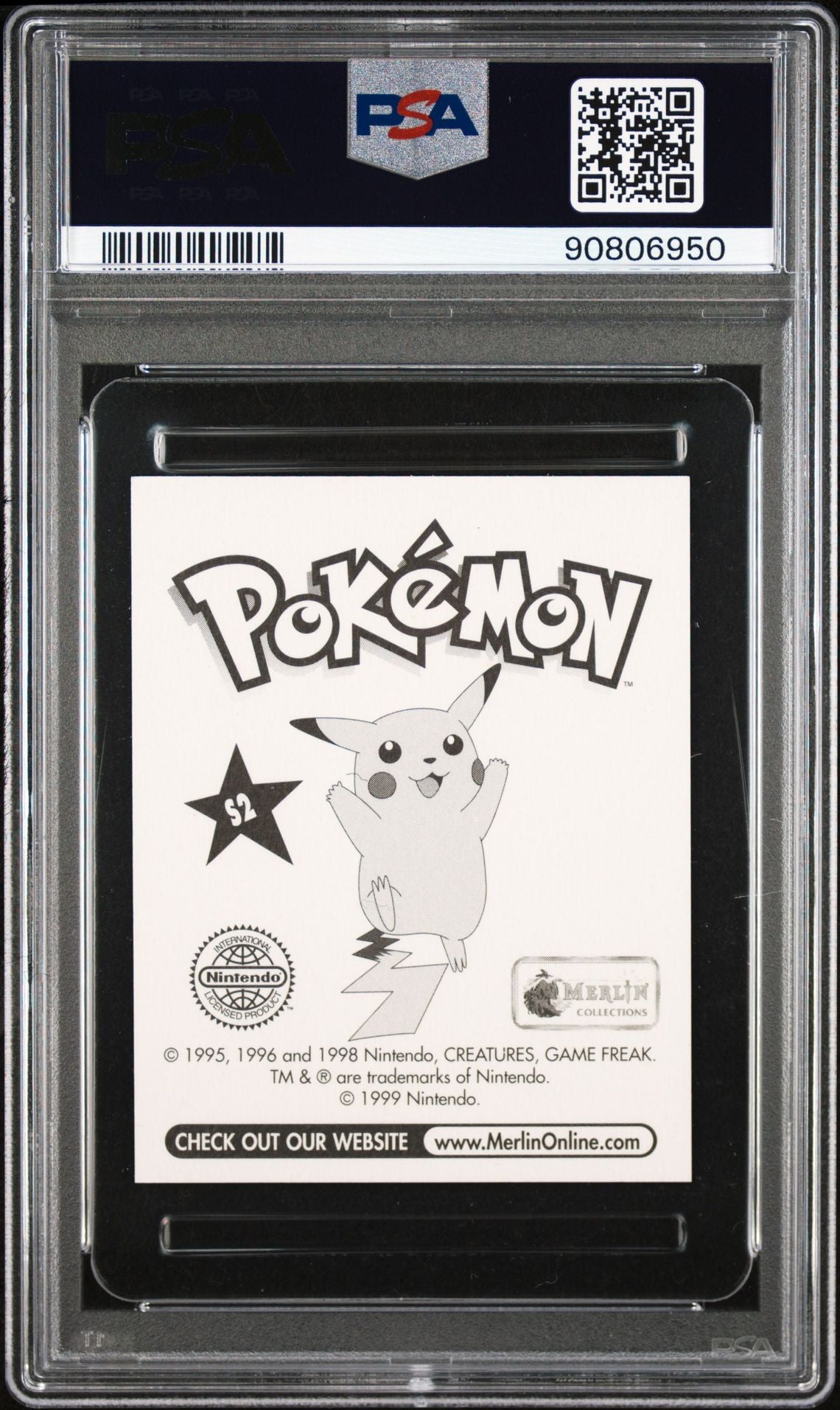 PSA (NM 7) Ash & Pikachu - Prism #S2 - Merlin Pokémon (#90806950)