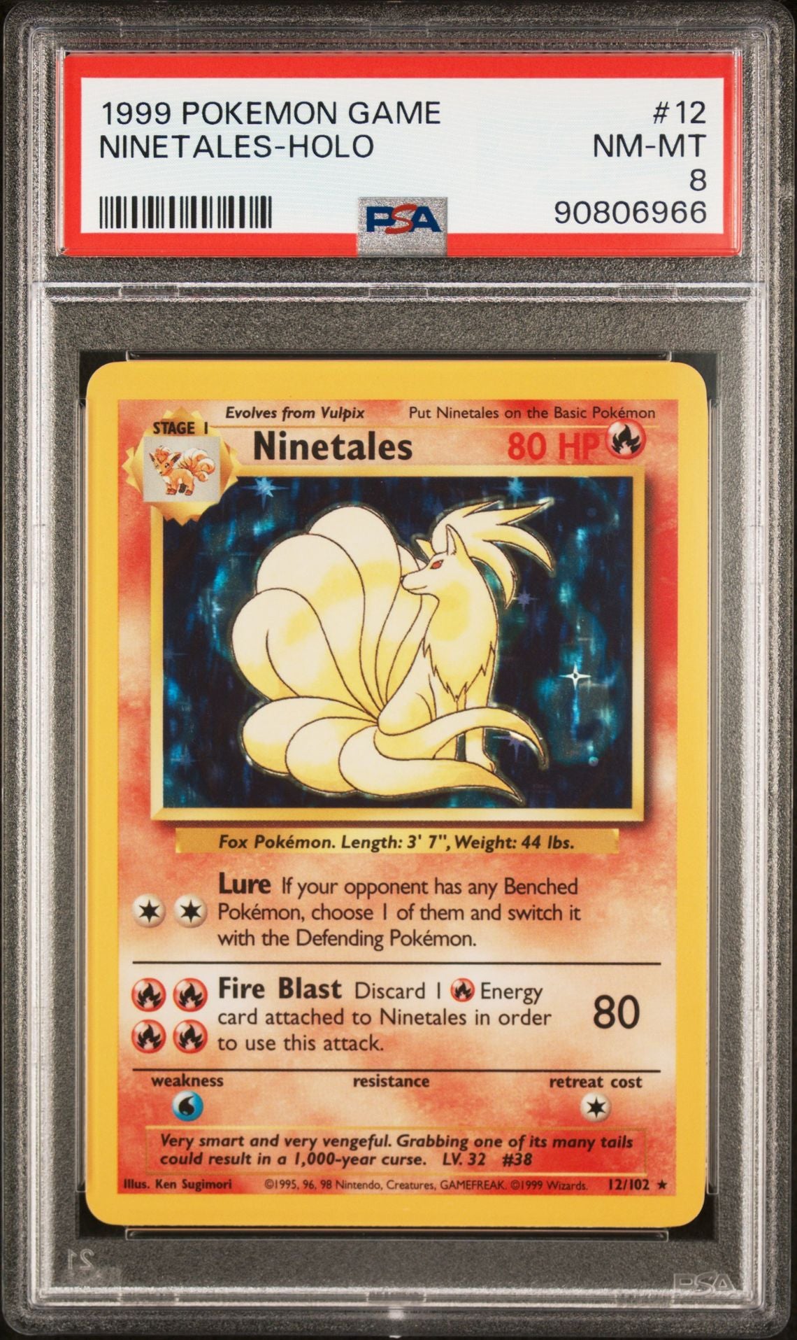 PSA (NM-MT 8) Ninetales - Holo #12 - Pokémon Game Base Set (#90806966)