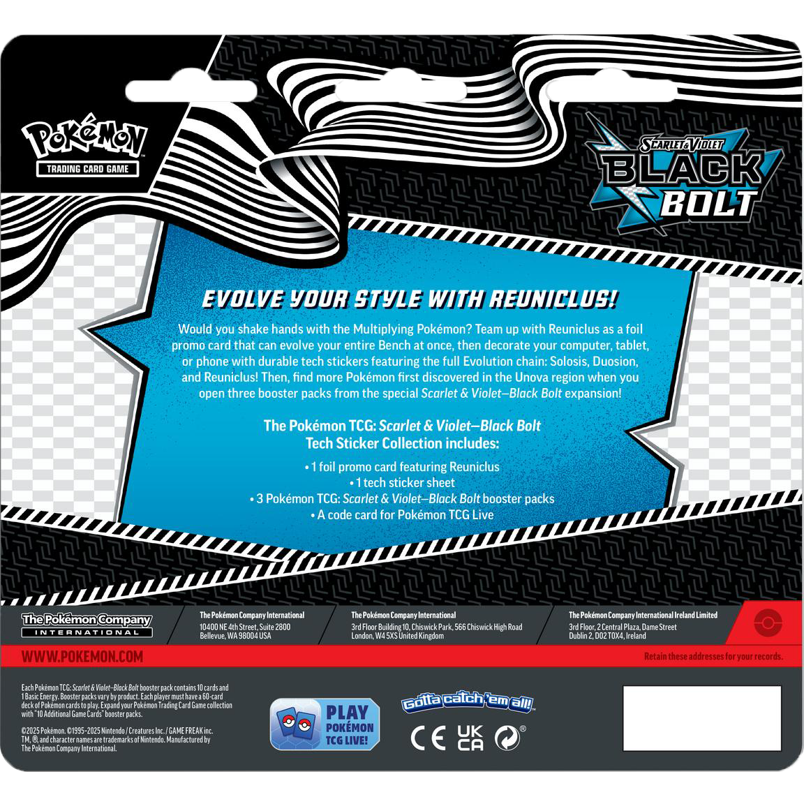 Black Bolt Tech Sticker Collection 3-Pack Blister (Black Bolt & White Flare)