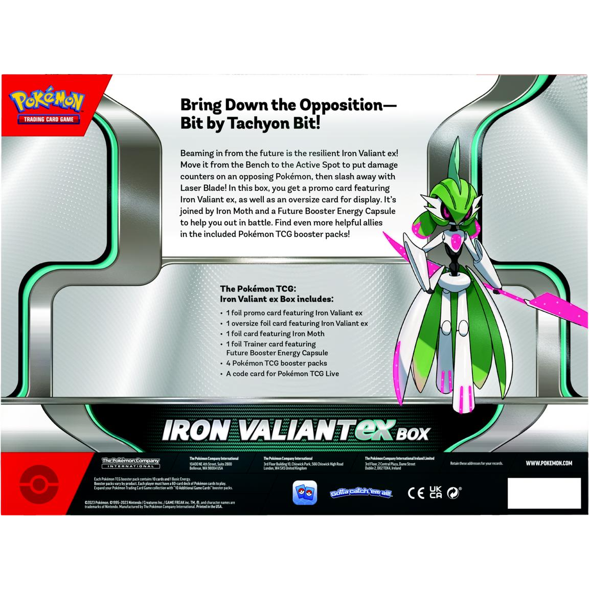 Pokémon TCG: Roaring Moon ex or Iron Valiant ex Deluxe Battle Box