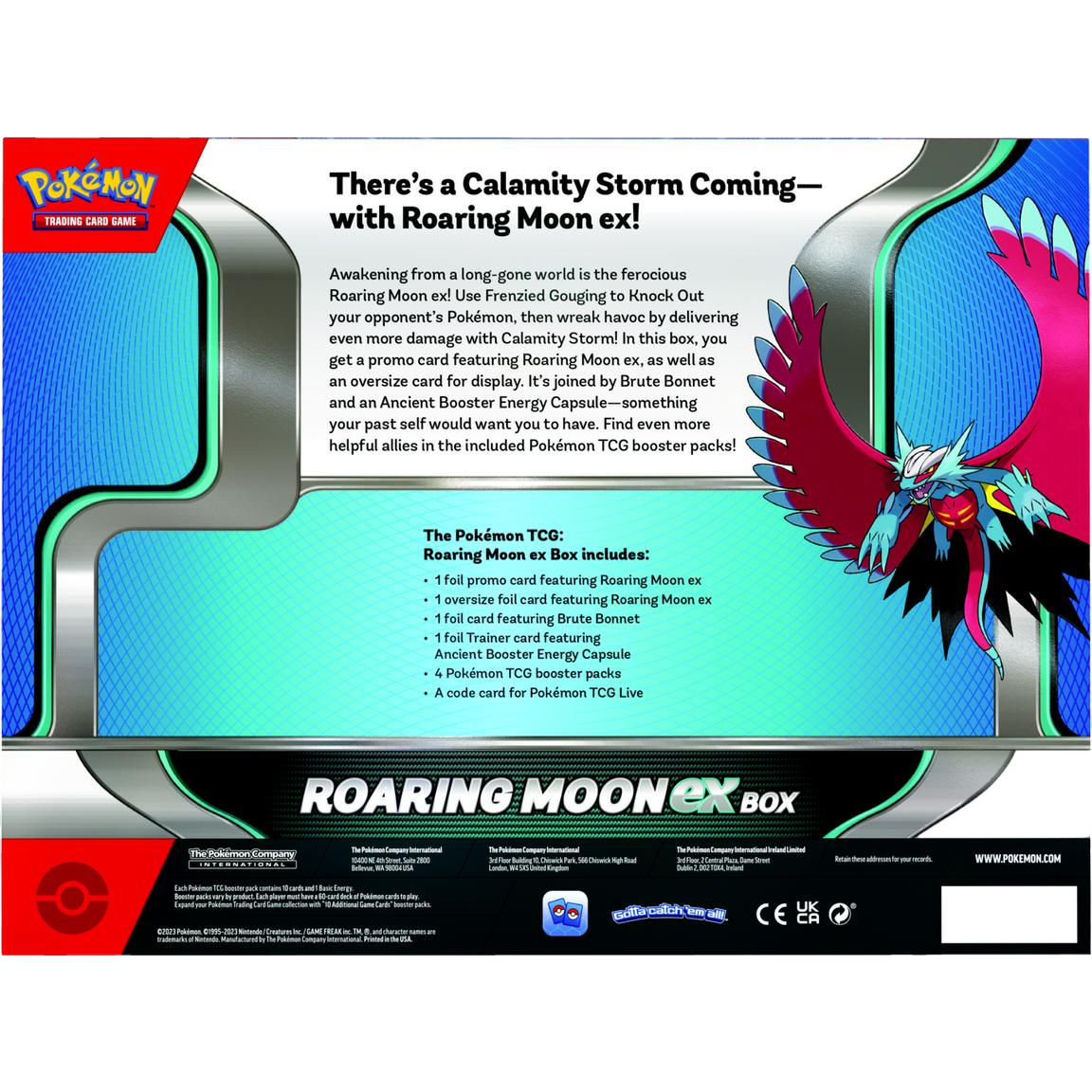 Pokemon TCG: Roaring Moon Ex Or Iron Valiant Ex Box - Random Selection With Promo Cards & Booster Packs Pokemon TCG: Roaring Moon Ex Or Iron Valiant Ex Box - Random Selection With Promo Cards & Booster Packs