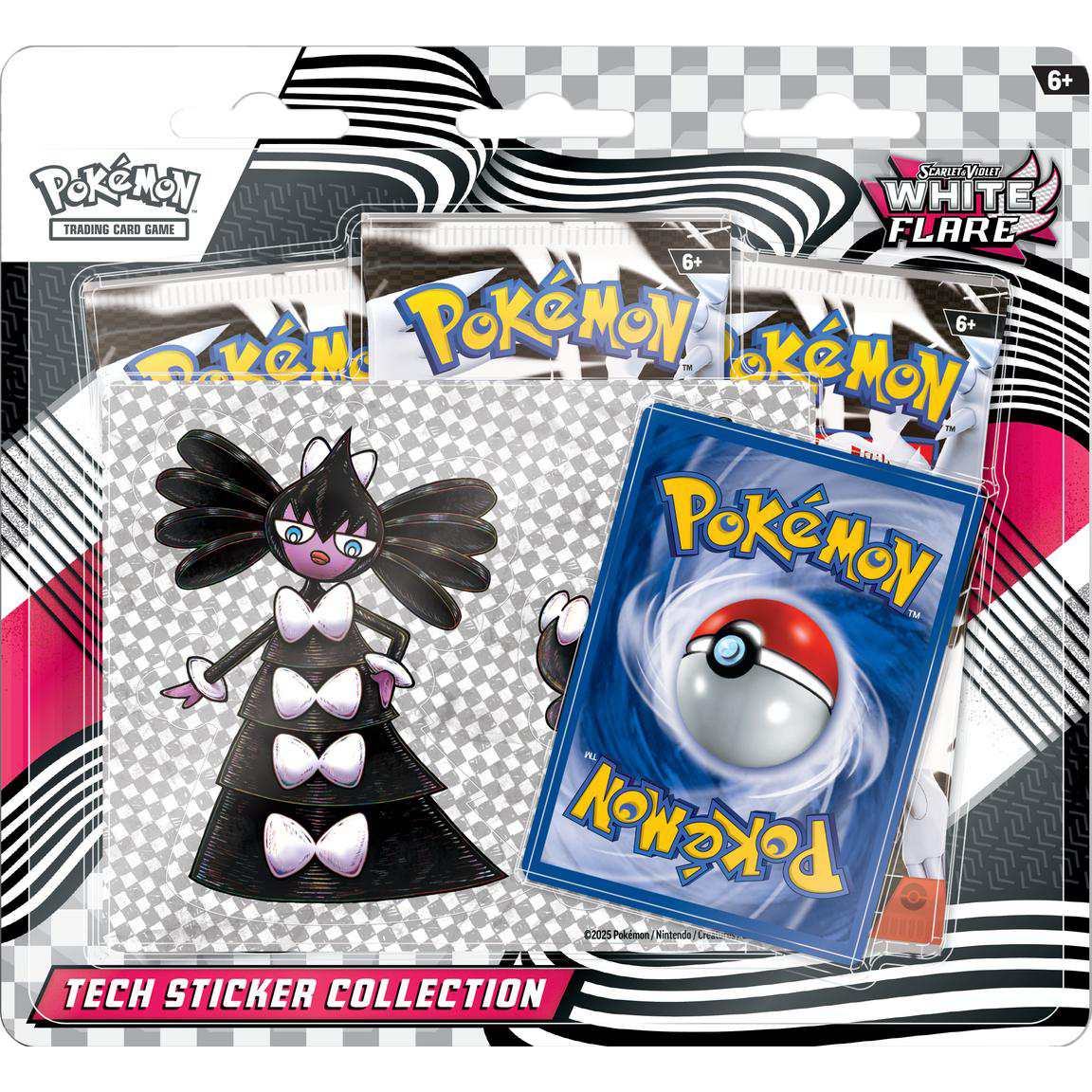 White Flare Tech Sticker Collection 3-Pack Blister (Black Bolt & White Flare)