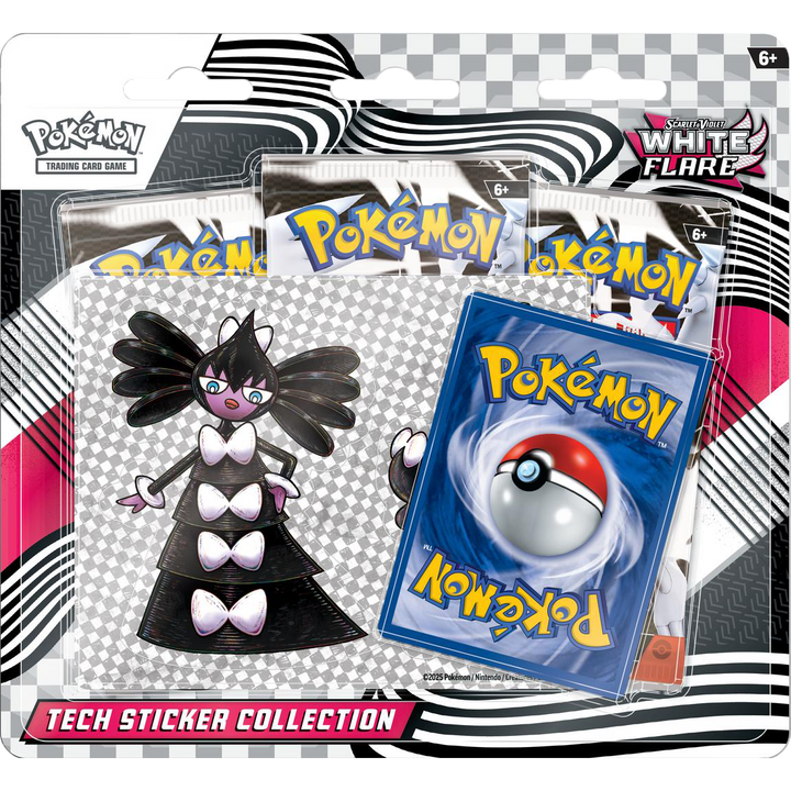 White Flare Tech Sticker Collection 3-Pack Blister (Black Bolt & White Flare)
