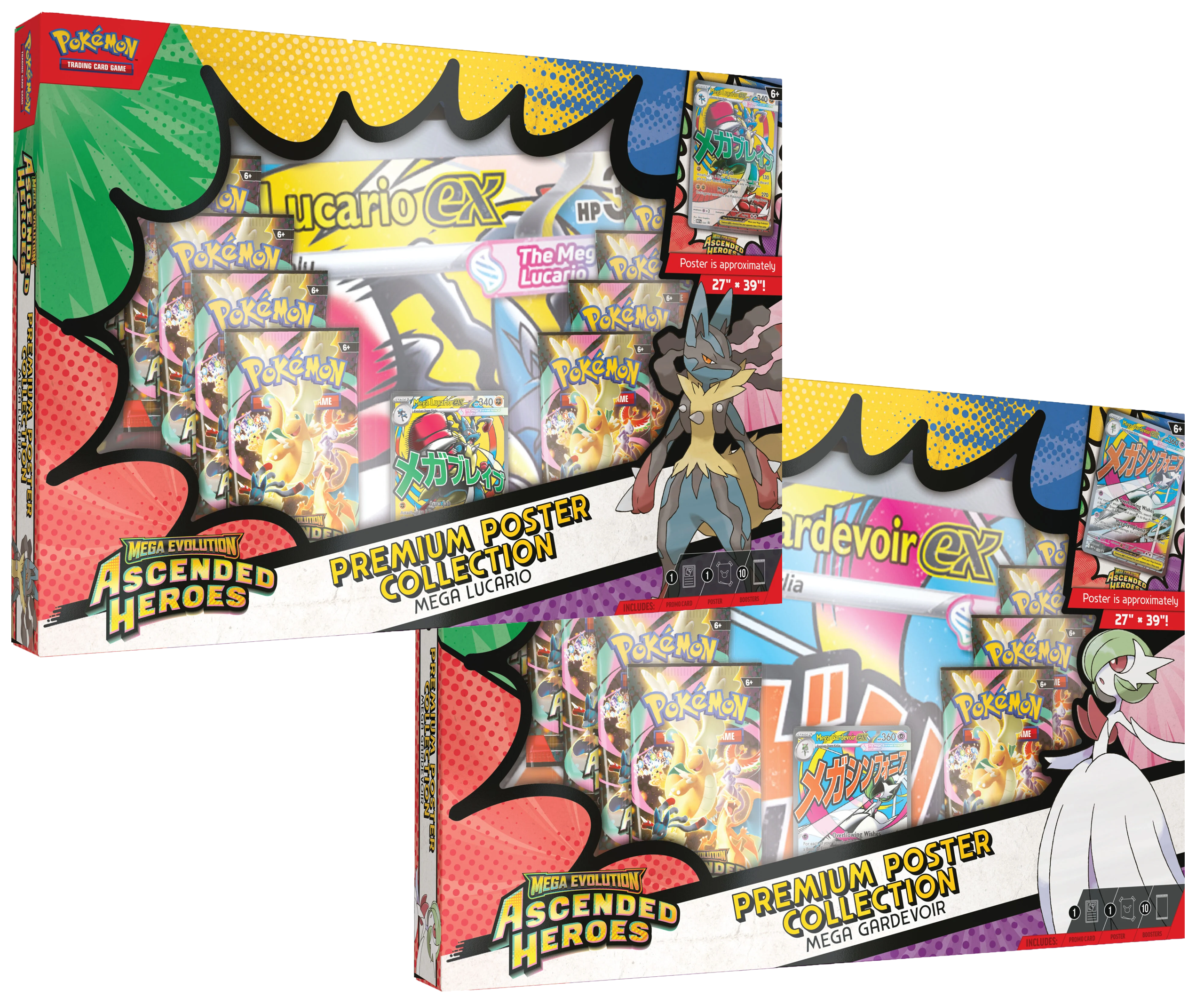 Ascended Heroes Premium Poster Collection (Mega Gardevoir & Mega Lucario ex)