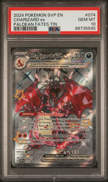 PSA (Gem MT 10) Charizard ex #074 - Pokemon SVP EN - SV Black Star Promo (#88735595)