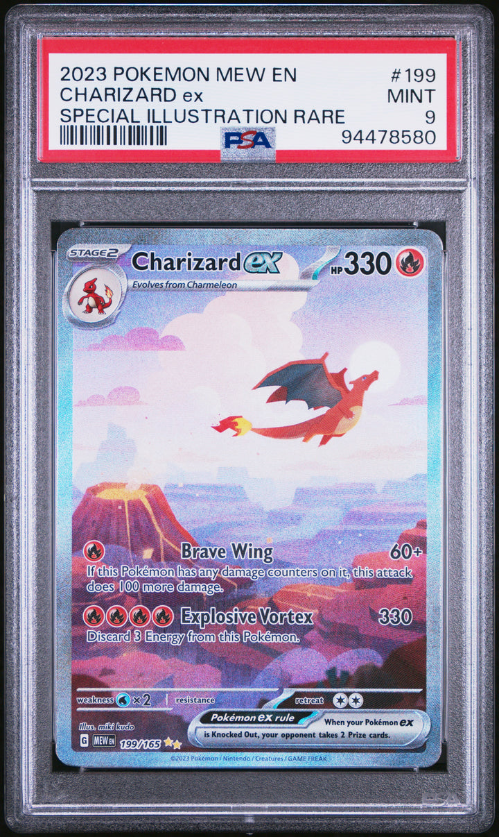 PSA (Mint 9) Charizard ex #199 SIR (Alt Art) - Pokémon Scarlet & Violet: 151 (#94478580)
