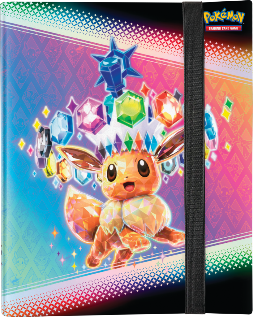 Official Pokémon: Prismatic Evolutions Eevee 9-Pocket Portfolio Binder w/ Strap (Holds 360+ Cards)
