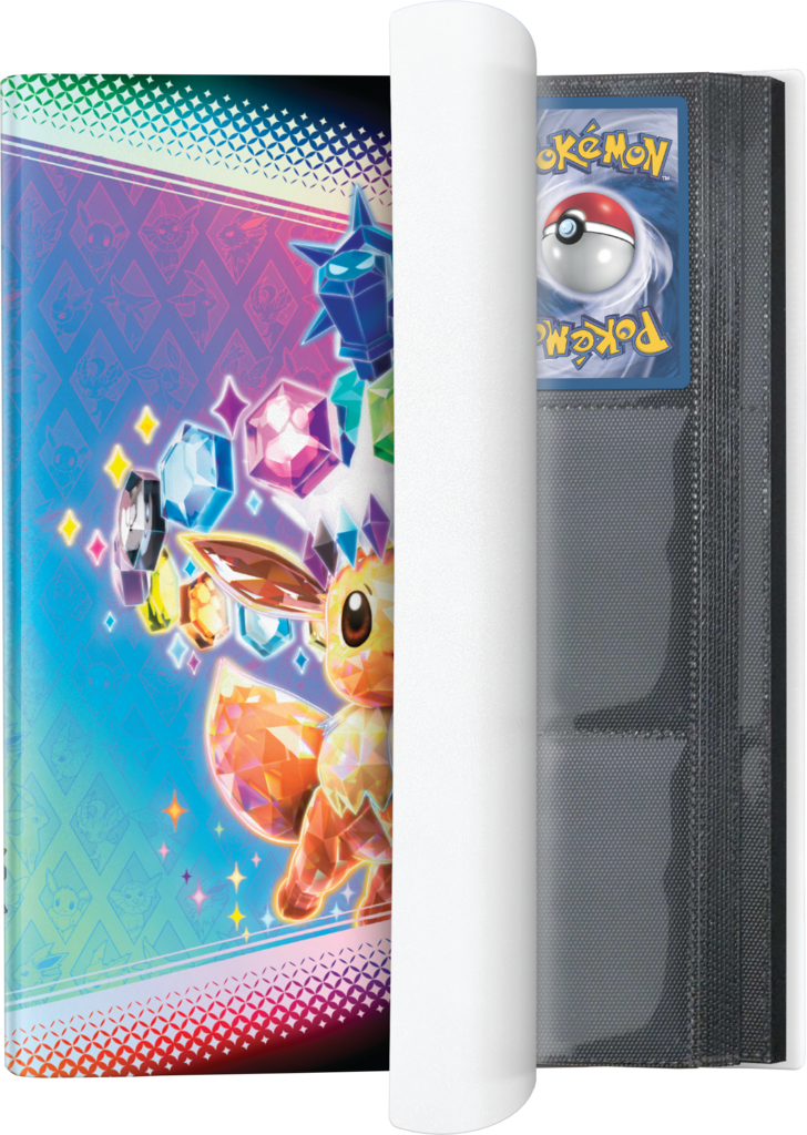 Official Pokémon: Prismatic Evolutions Eevee 9-Pocket Portfolio Binder w/ Strap (Holds 360+ Cards)