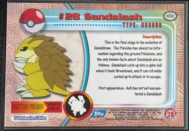 Sandslash (28/76) [Topps Series 1
