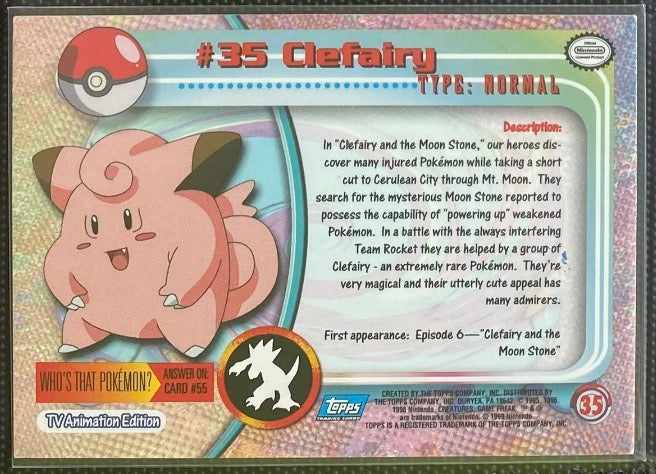 Clefairy (35/76) [Topps Series 1 - TV Animation Edition]