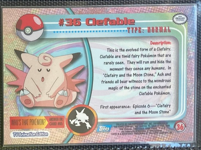 Clefable (36/76) [Topps Series 1 - TV Animation Edition]