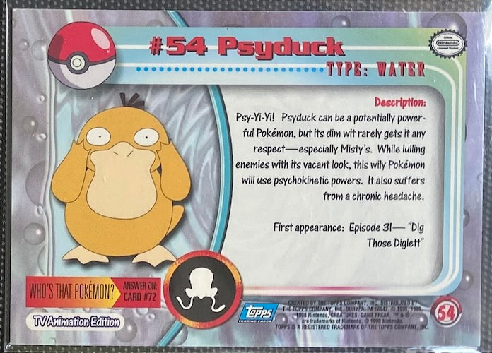 Psyduck (54/76) [Topps Series 1 - TV Animation Edition]