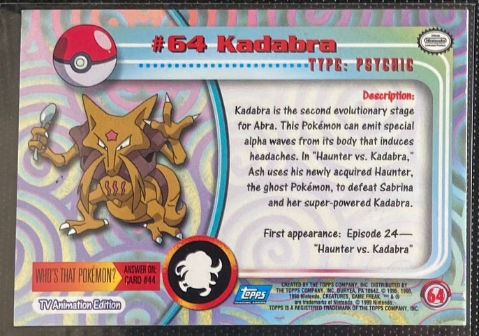 Kadabra (64/76) [Topps Series 1 - TV Animation Edition]