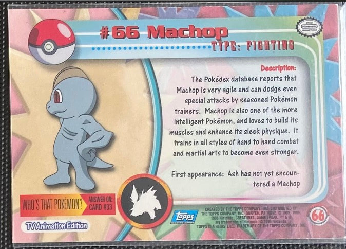 Machop (66/76) [Topps Series 1 - TV Animation Edition]