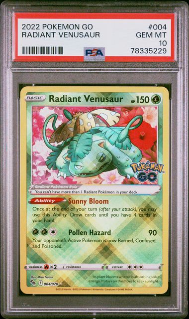 [PSA 10 - GEM MT] RADIANT VENUSAUR #004 - - Go (2022)