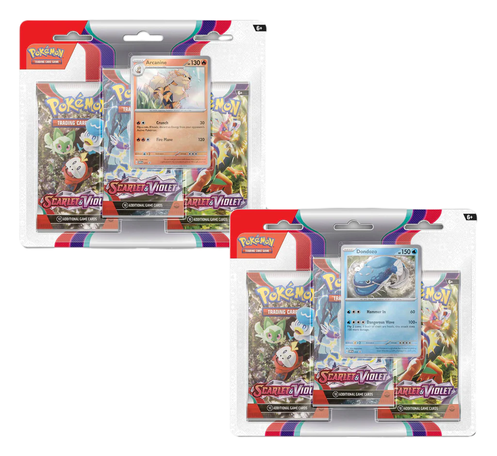 Pokémon TCG: Scarlet & Violet Base Set 3-Pack Blister Packs & Cases