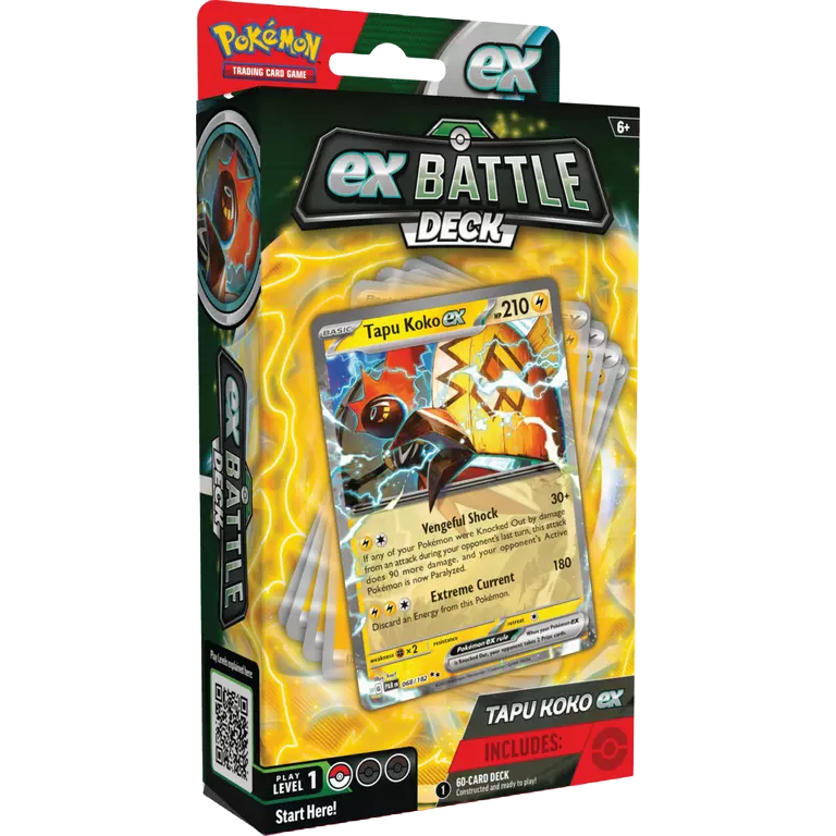 Pokémon TCG: Tapu Koko ex or Iron Leaves ex Battle Deck - PREORDER - RELEASE DATE 10/18/24