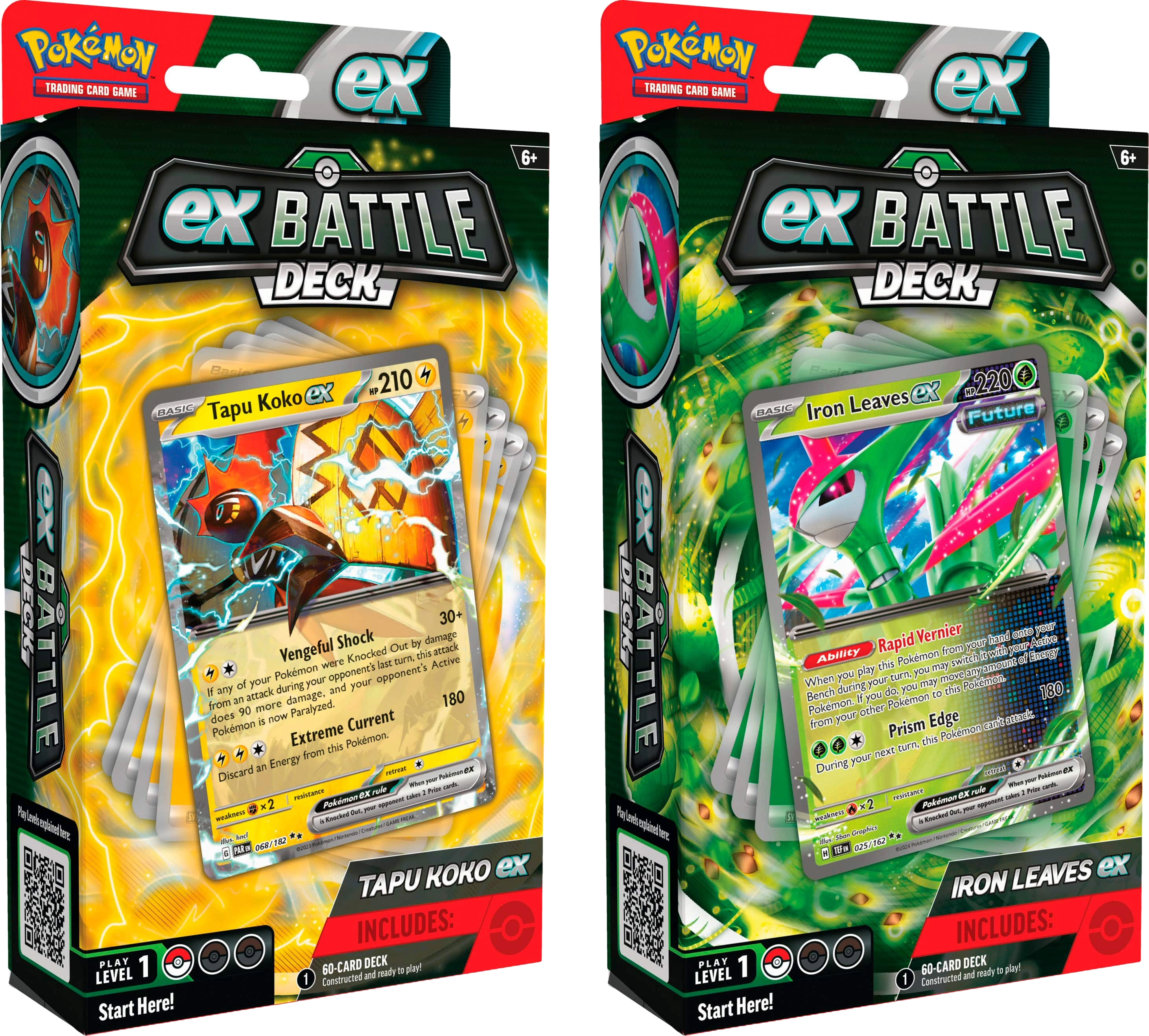 Pokémon TCG: Tapu Koko ex or Iron Leaves ex Battle Deck - PREORDER - RELEASE DATE 10/18/24