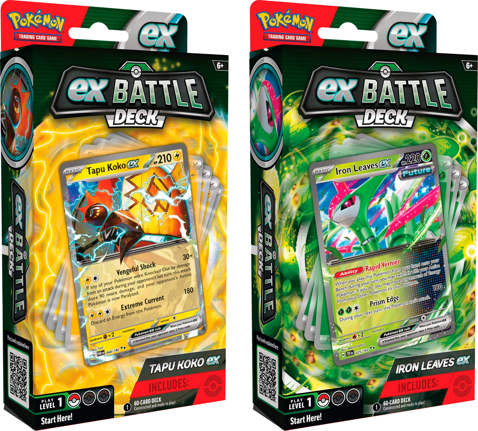 Pokémon TCG: Tapu Koko ex or Iron Leaves ex Battle Deck